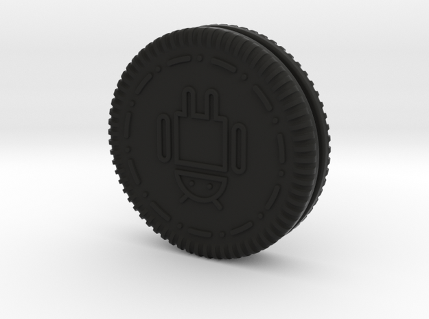 Android Oreo Cookie in Black Natural Versatile Plastic