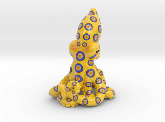Octopus  in Glossy Full Color Sandstone: Small