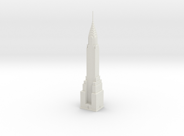 Chrysler Building (1:1250) in White Natural Versatile Plastic