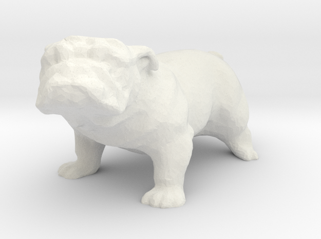 G scale bulldog H in White Natural Versatile Plastic