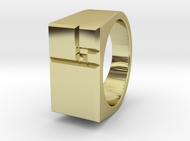 Squares Ring 13.67mm ID in 18k Gold