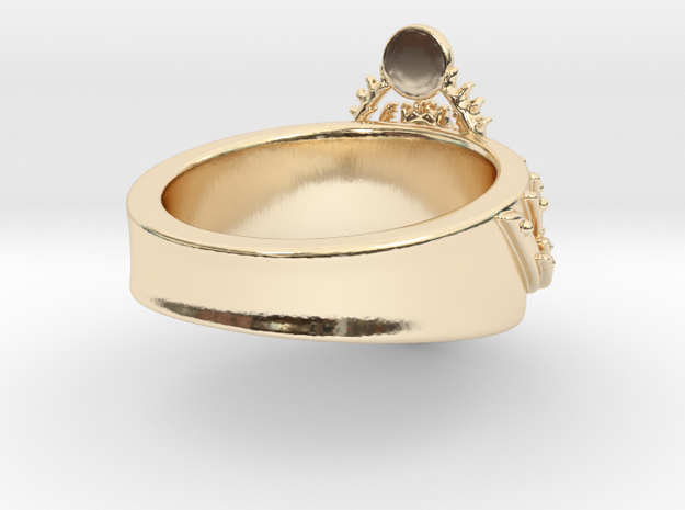 Sacred Scarab Ring in 14k Gold Plated Brass: 6 / 51.5