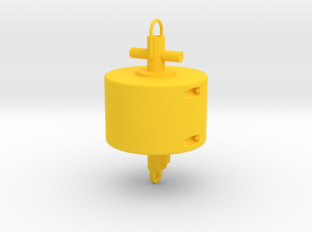 Mooring Buoy 24mm model 1 in Yellow Processed Versatile Plastic