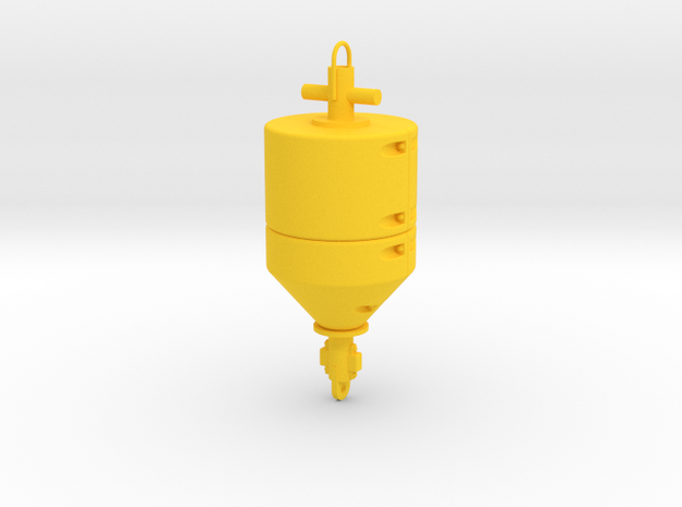Mooring Buoy Model 2 in Yellow Processed Versatile Plastic