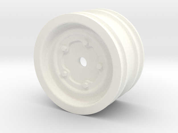 Wide 5 VW Wheel for M Series RC Cars in White Processed Versatile Plastic