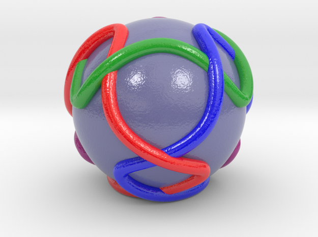 Color Link with Tetrahedral Symmetry in Glossy Full Color Sandstone