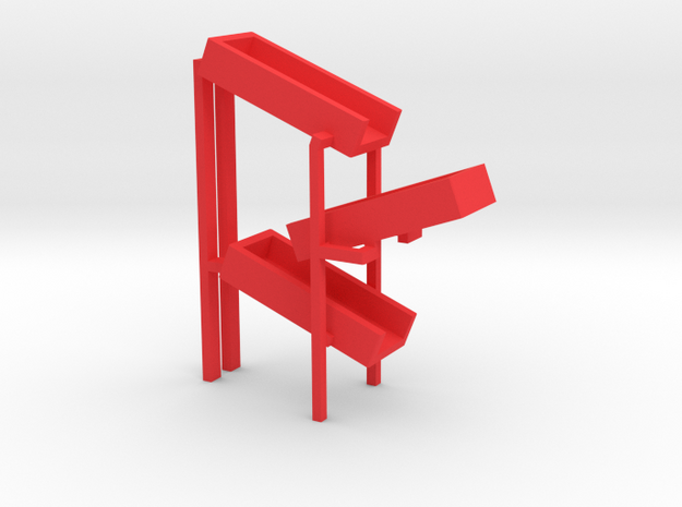 Upper part of the toy slides in Red Processed Versatile Plastic
