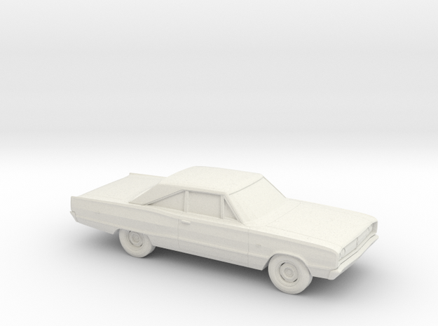 1/87 1967 Dodge Coronet Coupe in White Natural Versatile Plastic