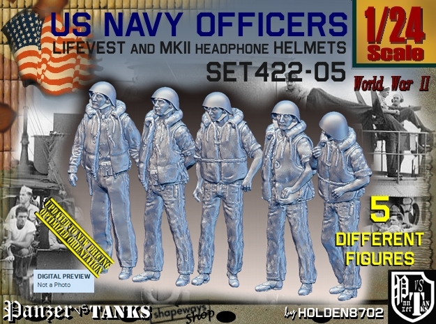 1/24 USN Officers Kapok Set422-05 in White Natural Versatile Plastic