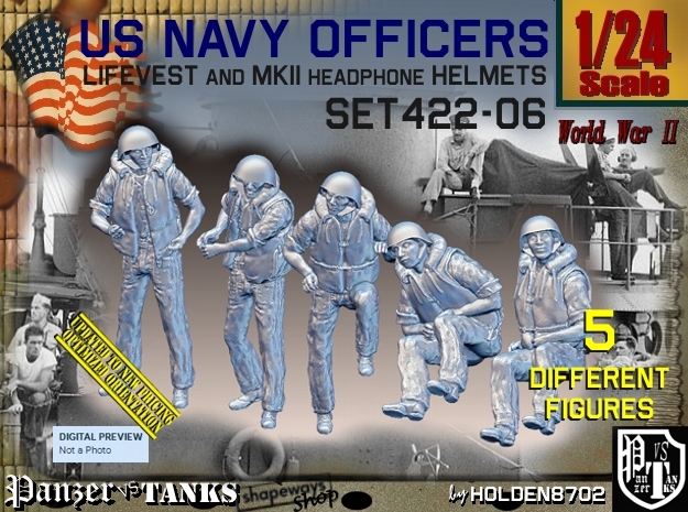 1/24 USN Officers Kapok Set422-06 in White Natural Versatile Plastic