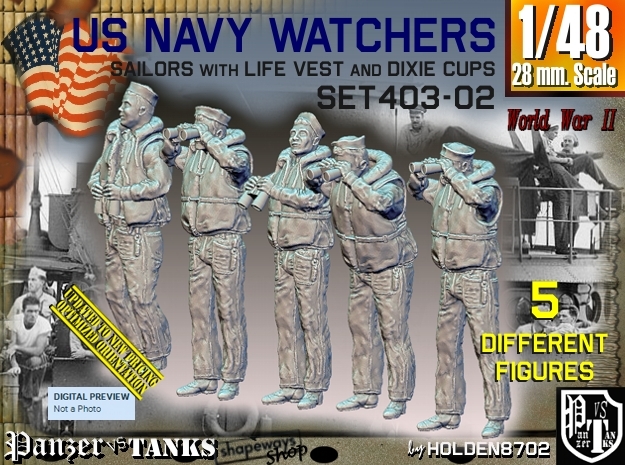 1/48 USN Watchers Set403-02 in Tan Fine Detail Plastic