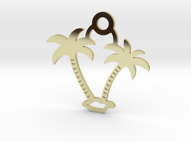 Palm Trees Pendant in 18k Gold Plated Brass