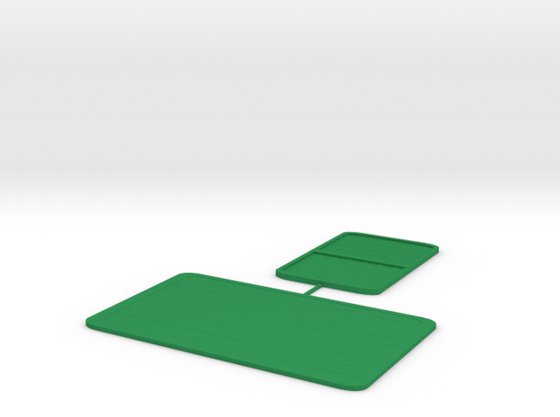 Rice field - long and short sprue in Green Processed Versatile Plastic