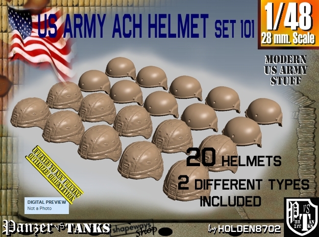1/48 ACH Helmet Set101 in Tan Fine Detail Plastic