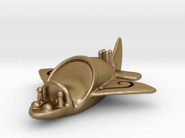 Quimbaya Airplane in Polished Gold Steel