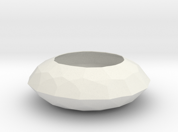 Diamond Bowl in White Natural Versatile Plastic