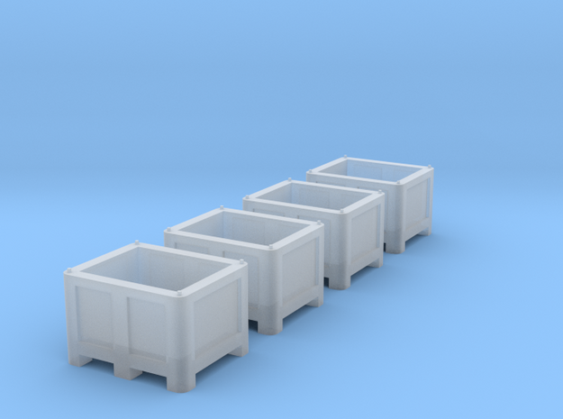 TT Scale Palletbox (4pc) in Tan Fine Detail Plastic