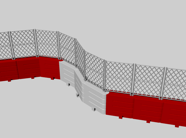 Safety Barrier "LCpro" in Red Processed Versatile Plastic