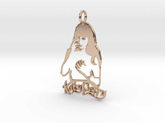 Katy Perry Fan Pendant - Exclusive Jewellery in 14k Rose Gold Plated Brass