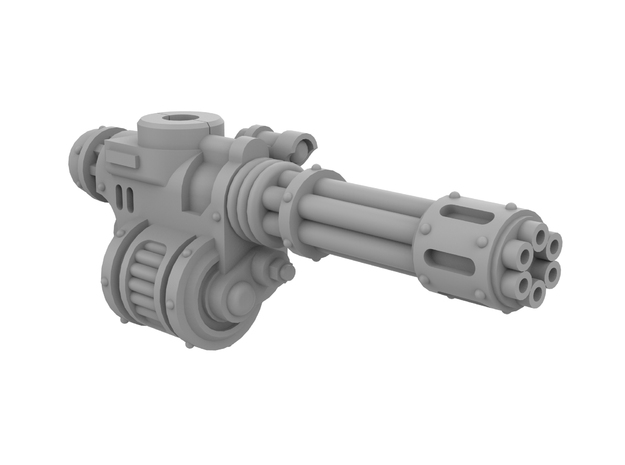 Unofficial Mini Knight Rotary Gun, Right Side in Smooth Fine Detail Plastic