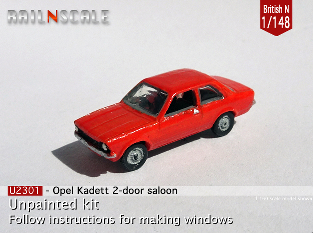 Opel Kadett 2 door saloon (British N 1:148) in Tan Fine Detail Plastic
