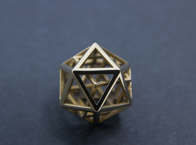Iso Cube in Polished Brass (Interlocking Parts)