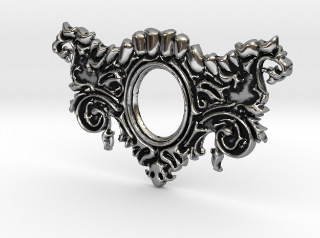 Mandibula Pendant in Antique Silver