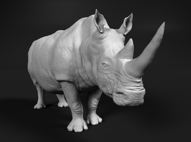 White Rhinoceros 1:350 Standing Male in Tan Fine Detail Plastic