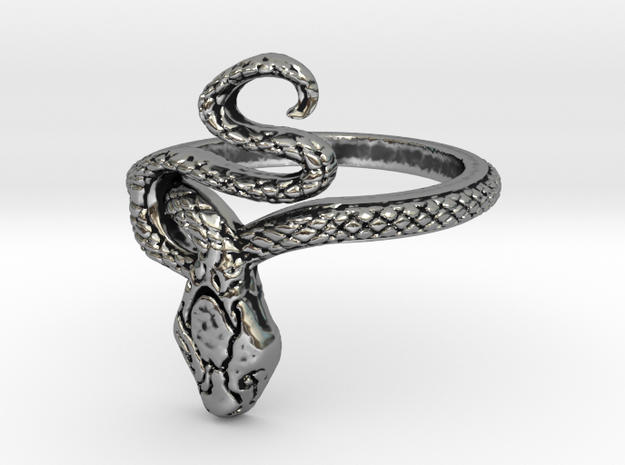 Covetous Silver Serpent Ring in Antique Silver: 8 / 56.75