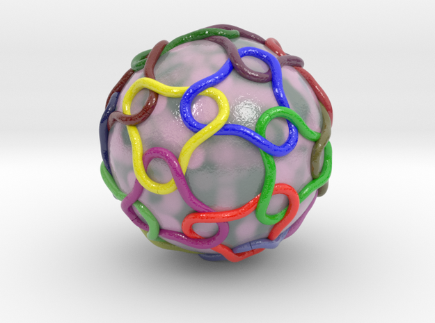 Color Link With Icosahedral Symmetry in Glossy Full Color Sandstone