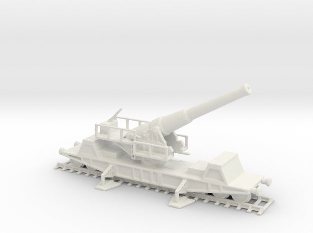 British bl 9.2 mk 13 1/144 railway artillery ww1  in White Natural Versatile Plastic