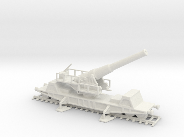 British bl 9.2 mk 13 1/160 railway artillery ww1  in White Natural Versatile Plastic