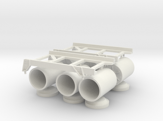 1 to 20 roll of rack and depth charges in White Natural Versatile Plastic