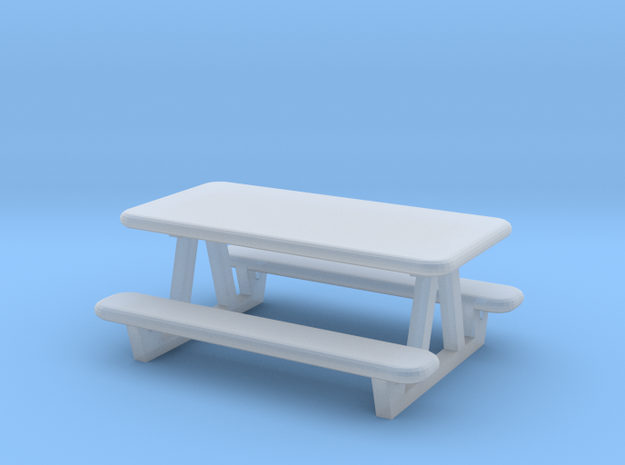 picnic table N scale in Smooth Fine Detail Plastic
