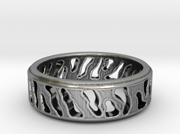 Tiger Stripe Ring in Antique Silver: 5 / 49