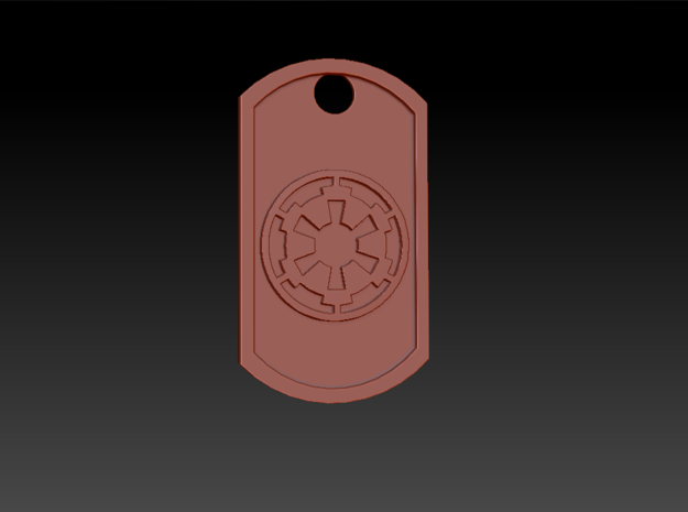 Star Wars Imperial Seal Themed Dog Tag in Polished Nickel Steel