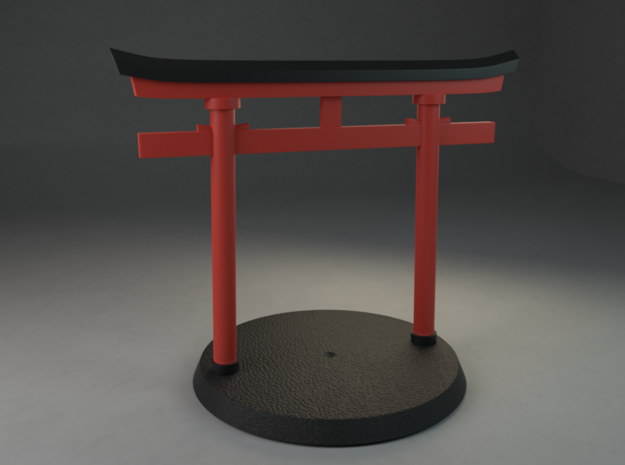 Torii, Myojin style (Japanese Gate) in Red Processed Versatile Plastic