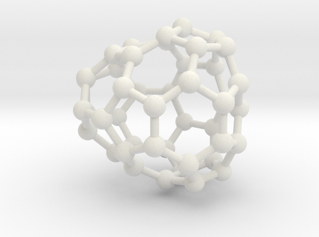 0656 Fullerene c44-28 cs in White Natural Versatile Plastic