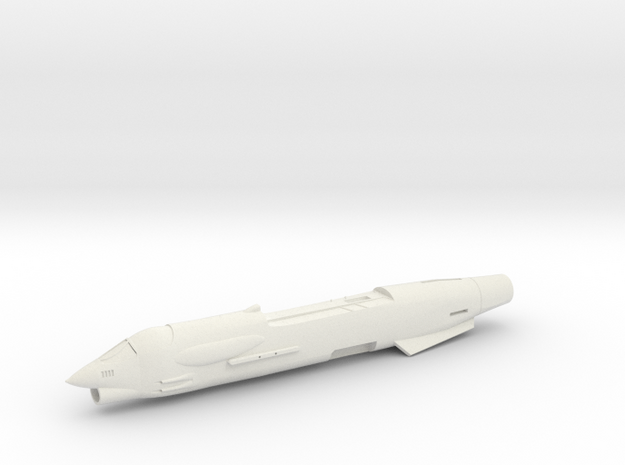 F8-144scale-02-Airframe-WithLaunchers in White Natural Versatile Plastic