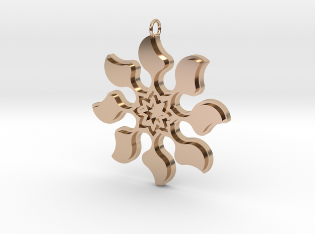 Bloom Pendant in 14k Rose Gold Plated Brass