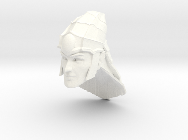 head elf 2 with helmet in White Processed Versatile Plastic