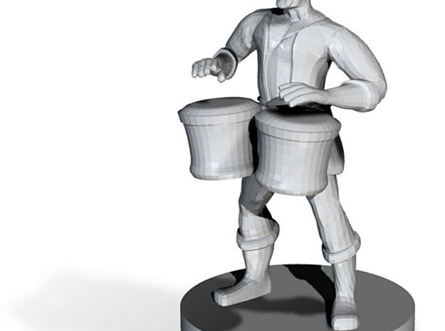 Male Human Bard with Bongos in Tan Fine Detail Plastic