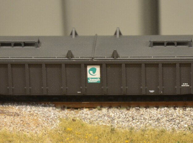 N SCALE GONDOLA COVER in Smoothest Fine Detail Plastic