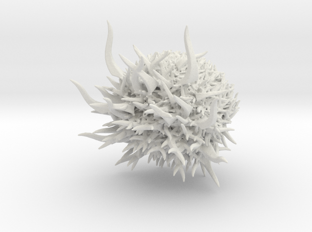 Fractal Spheres 2 - 1 in White Natural Versatile Plastic
