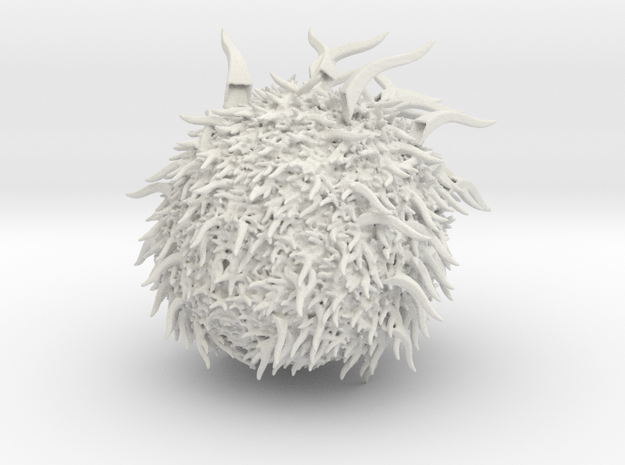 Fractal Spheres 2 - 2 in White Natural Versatile Plastic