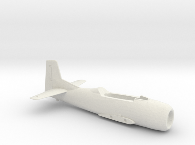 T-28B-144scale-01-InFlight-AirFrame in White Natural Versatile Plastic