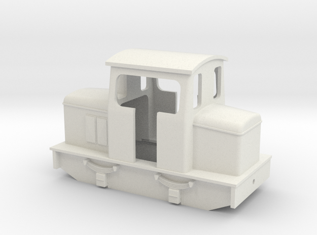 5.5 mm scale O&K style centercab diesel in White Natural Versatile Plastic
