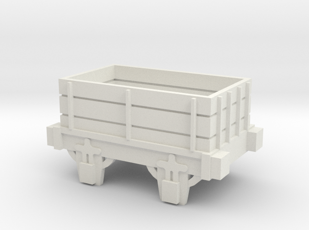 00 Scale Open Truck (Motorised) in White Natural Versatile Plastic