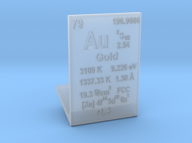  Gold Element Stand in Smooth Fine Detail Plastic