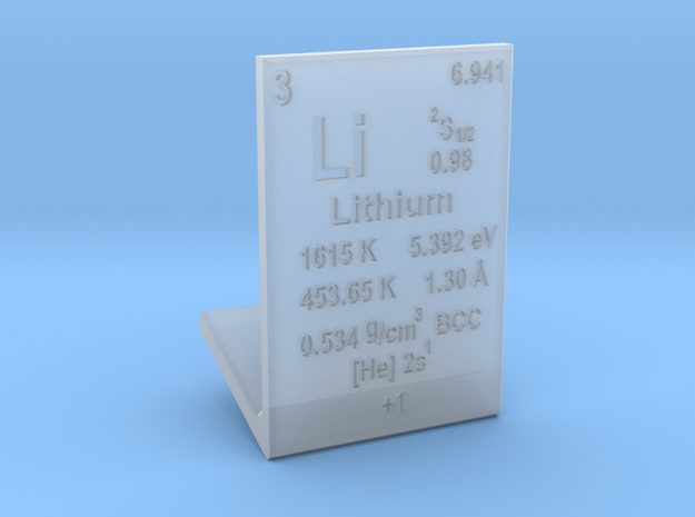 Lithium Element Stand in Smooth Fine Detail Plastic